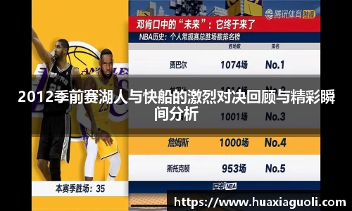 2012季前赛湖人与快船的激烈对决回顾与精彩瞬间分析